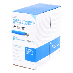 Bobina de Cable de 305 Metros (1000 Pies) Cat6, CM, 24 AWG, Alto Rendimiento, ETL, UL, Color Azul, Super Flexible, para Aplicaciones de Videovigilancia, Video HD, y Redes de Datos. Uso Interior