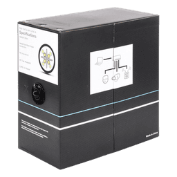Bobina de Cable 305 Metros (1000 Pies) Cat6, 24 AWG, Climas Extremos, Color Negro, Sin Blindar, para Intemperie