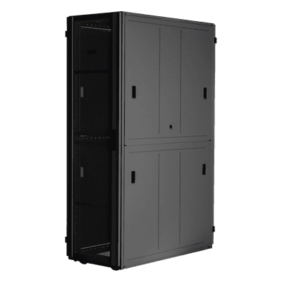 Gabinete FlexFusion™ XGL (Light) para Centros de Datos, 42 UR, 800 mm de Ancho, 1070 mm de Profundidad, Fabricado en Acero, Color Negro