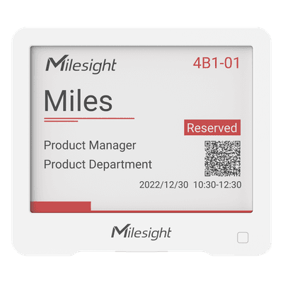 Display E-Ink LoRaWAN / Pantalla de Tinta Electrónica 4.2 Pulgadas / Oficina Inteligente y Señalización Digital / para BMS y Edificios Inteligentes