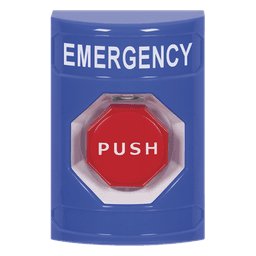 Botón de Emergencia, Texto en Español, Policarbonato Súper Resistente, Momentaneo