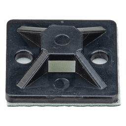 Montaje-Sujetador Adhesivo STRONGHOLD de 4 Vías de 3/4" x 3/4" x 1/4", Color Negro,  Nylon 6.6 Retardante de Llamas V-2, Paquete de 100pz