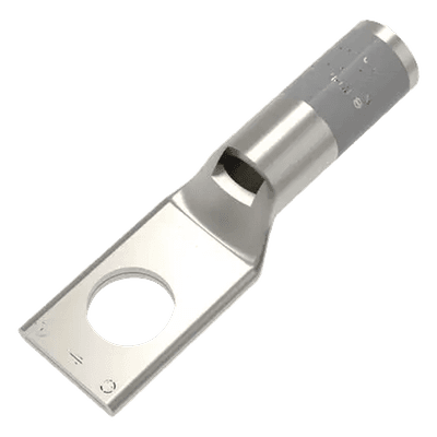 Zapata Terminal de Compresión BURNDY para Tornillo de 1/4" y Calibre 4 AWG / Barril Estándar.