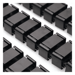 Portacable de Cadena / Organizador Vertical Articulado / 1200 mm (3.94 ft) de Longitud / ABS Plástico / Color Negro