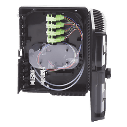 Caja de Empalme para Fibra Óptica / 24 Fusiones / 16 Puertos Drop FTTx / IP65 / Splitter 1x16 SC/APC / -40°C a +85°C
