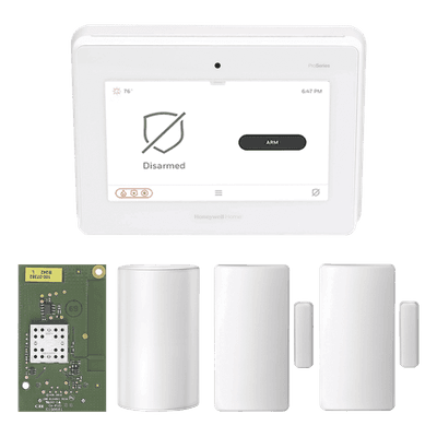 Kit panel de alarma todo en uno / pantalla táctil 7 pulgadas / tecnología SiX / sensor PIR / 2 contactos magnéticos / batería de respaldo