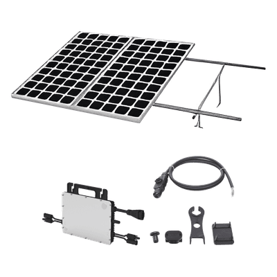 Kit Solar para Interconexión de 1.1 KW de Potencia Pico 220Vcc con Microinversor 1KW y 2 Módulos de 550 W (Incluye Montaje )