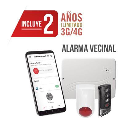 KIT ALARMA VECINAL Con Funcion Programación 100% vía WEB