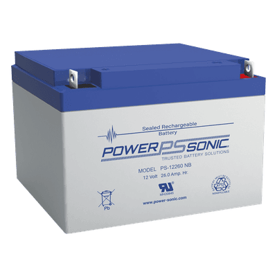 Batería de Respaldo AGM/VRLA / 12V / 26Ah / Terminales NB2 / Vida Útil 5 Años / Reconocida UL
