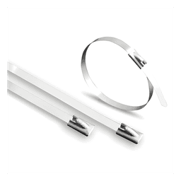 Cincho de Acero Inoxidable, 4.6 x 360 mm  (100pzs) (4100-02000)
