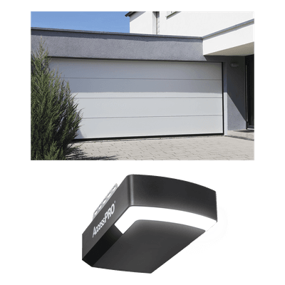 KIT COMPLETO Puerta D/ Garage 9x8 Pies / Lisa Linea Central / Color blanco / Insulada / Incluye Motor FS1000APPRT / 1/2HP / Fuerte/Silencioso/Luz LED/Motor DC .