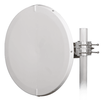 Antena Direccional de Alto Rendimiento / 30.5 ± 1 dBi / 2 ft / 5.9-7.125 GHz / Conectores RP-SMA / Alto Aislamiento al Ruido / Fácil Montaje y herraje de acero inoxidable /  Radomo Incluido