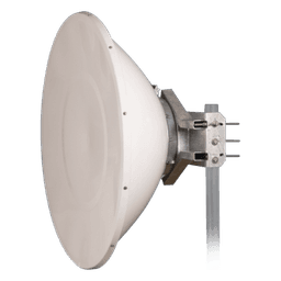 Antena Direccional de Alto Rendimiento / 35.5 ± 1 dBi  / 4 ft / 5.9-7.125 GHz / Conectores RP-SMA / Alto Aislamiento al Ruido / Fácil Montaje y herraje de acero inoxidable /  Radomo Incluido