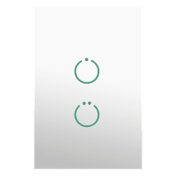 Interruptor Inteligente Z-Wave / Panel Táctil 2 Botones / Sin Cable Neutro / AC 85~260V / Protección 15A / Z-Wave 700