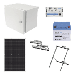 Kit de Alimentación PV para CCTV 12 Vcc Hasta Máximo 14 Watts para Cámara y Enlace