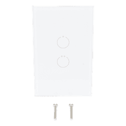 Interruptor Táctil Z-Wave Plus / 2 Botones / AC 85-260V / Frecuencia Regional 868/908/921 MHz / +3 dBm