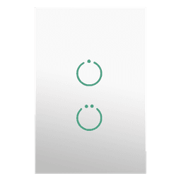 Interruptor Táctil Z-Wave Plus / 2 Botones / AC 85-260V / Frecuencia Regional 868/908/921 MHz / +3 dBm