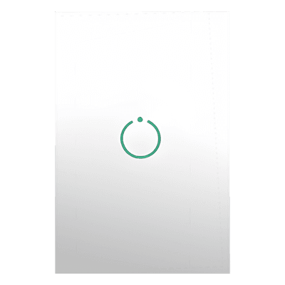 (ZWAVE) Interruptor On/Off panel táctil touch inalámbrico Zwave Plus 1 boton. No requiere cable neutro, Compatible con Hubitat HC8, Álula  M2M, otros 