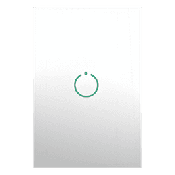(ZWAVE) Interruptor On/Off panel táctil touch inalámbrico Zwave Plus 1 boton. No requiere cable neutro, Compatible con Hubitat HC8, Álula  M2M, otros 