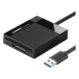 Lector de Tarjetas USB-A 3.0 / 4 en 1 / CompactFlash / SD / MemoryStick / TransFlash / 5 Gbps / Hasta 2 TB / Cable 15 cm