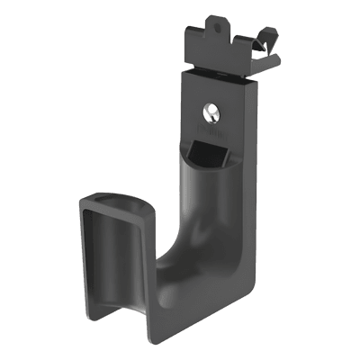 Sujetador STRONGHOLD tipo J (J-Hook), grosor de Brida 1/2", para Viga instalada con Martillo, hasta 46 Cables Cat6, Nylon 6.6 Metal, Color Negro, 1 pieza