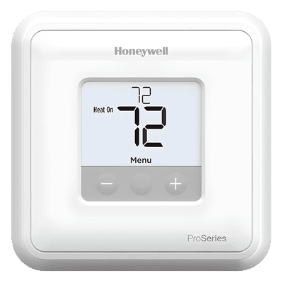 Termostato no programable de 1 etapa calor/frío para sistemas convencionales o bomba de calor sin calor auxiliar, serie Pro 1 (T1 Pro)