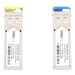 Transceptores Ópticos Industriales Bidireccionales SFP (Mini-Gbic) / Monomodo 1310 & 1550 nm / 1.25 Gbps / 1000BASE-BX / Conector LC/UPC Simplex / DDM / Hasta 5 km / 2 Piezas