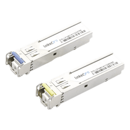 Transceptores Ópticos Industriales Bidireccionales SFP (Mini-Gbic) / Monomodo 1310 & 1550 nm / 1.25 Gbps / 1000BASE-BX / Conector LC/UPC Simplex / DDM / Hasta 10 km / 2 Piezas