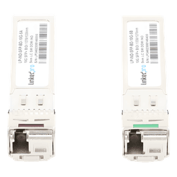 Transceptores Ópticos Industriales Bidireccionales SFP+ (Mini-Gbic) / Monomodo 1270 & 1330 nm / 10 Gbps / 10GBASE / Conector LC/UPC Simplex / DDM / Hasta 5 km / 2 Piezas