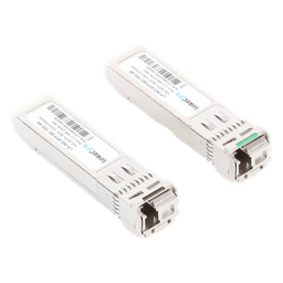 Transceptores Ópticos Industriales Bidireccionales SFP+ (Mini-Gbic) / Monomodo 1270 & 1330 nm / 10 Gbps / 10GBASE / Conector LC/UPC Simplex / DDM / Hasta 5 km / 2 Piezas