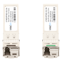 Transceptores Ópticos Industriales Bidireccionales SFP+ (Mini-Gbic) / Monomodo 1270 & 1330 nm / 10 Gbps / 10GBASE / Conector LC/UPC Simplex / DDM / Hasta 10 km / 2 Piezas