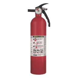 Extintor desechable de polvo químico seco multipropósito para fuegos clase A, B y C, 2.6 lb, con soporte metálico, paquete de 6