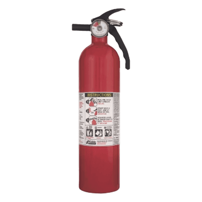 Extintor recargable de polvo químico seco multipropósito para fuegos clase A, B y C, 10 lb, cilindro de acero resistente a impactos