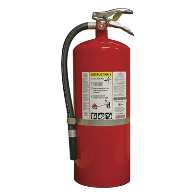 Extintor recargable de polvo químico seco multipropósito de 18 lb para fuegos clase A, B y C, con colgador de pared