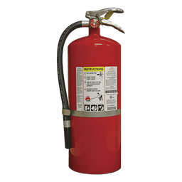 Extintor recargable de polvo químico seco multipropósito de 18 lb para fuegos clase A, B y C, con colgador de pared