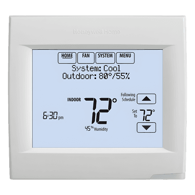 Termostato inteligente Wi-Fi con pantalla táctil para sistemas de hasta 3H/2C bomba de calor o 2H/2C convencional, línea VisionPRO 8000