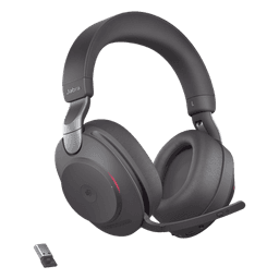 Jabra Evolve2 85, Auricular stereo versión MS con cancelación de ruido activa, dongle USB-A indicador de ocupado (Busylight)(28599-999-999)