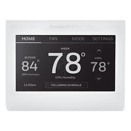 Termostato Wi-Fi con pantalla táctil a color, control remoto vía app, compatible con sistemas convencionales o bomba de calor, uso residencial y comercial ligero