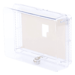 Guarda Antimanipulación para Termostato / Policarbonato Transparente / Montaje Vertical u Horizontal / Cerradura con Llave / Tamaño Grande