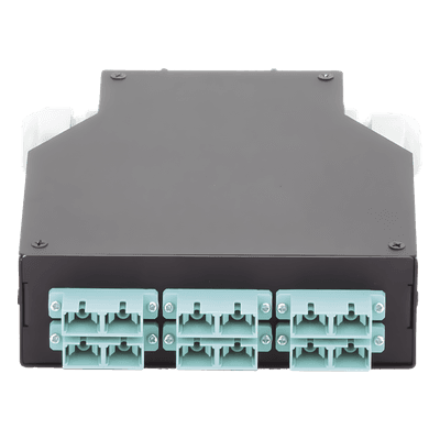 Distribuidor de Fibra Óptica / Riel DIN / 6 Acopladores SC/UPC / Multimodo / 24 Fusiones / 0.13 x 0.41 x 0.47 ft