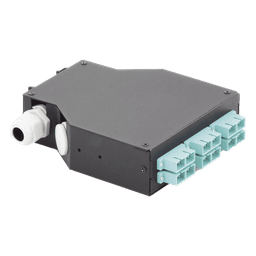 Distribuidor de Fibra Óptica / Riel DIN / 6 Acopladores SC/UPC / Multimodo / 24 Fusiones / 0.13 x 0.41 x 0.47 ft