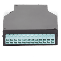 Distribuidor de Fibra Óptica / Riel DIN / 12 Acopladores LC/UPC Dúplex Multimodo / Charola 24 Fusiones / Acero Laminado / 1.57 x 4.96 x 5.59 in