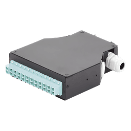 Distribuidor de Fibra Óptica / Riel DIN / 12 Acopladores LC/UPC Dúplex Multimodo / Charola 24 Fusiones / Acero Laminado / 1.57 x 4.96 x 5.59 in
