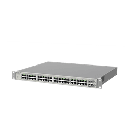 Switch Administrable Capa 3 / 48 Puertos Gigabit PoE+ / 4 SFP+ 10Gb / 176 Gb/s / 740W PoE / Protección 6 kV