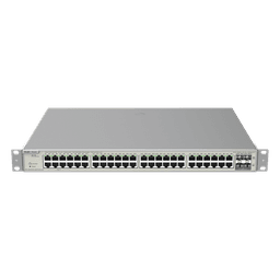 Switch Administrable Capa 3 / 48 Puertos Gigabit PoE+ / 4 SFP+ 10Gb / 176 Gb/s / 740W PoE / Protección 6 kV