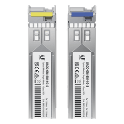 UFiber Módulo SFP, transceptor MiniGibic MonoModo 1 Gbps, distancia 3km, Simplex, un conector LC, incluye 2 tranceptores