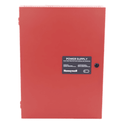 Fuente de poder remota de 6 amperes y 24 Vcc con cargador de batería para paneles de detección de incendio de 12 o 24 V, gabinete rojo