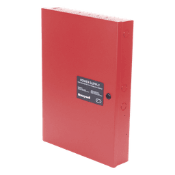 Fuente de poder remota de 6 amperes y 24 Vcc con cargador de batería para paneles de detección de incendio de 12 o 24 V, gabinete rojo