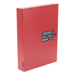 Fuente de poder remota de 6 amperes y 24 Vcc con cargador de batería para paneles de detección de incendio de 12 o 24 V, gabinete rojo