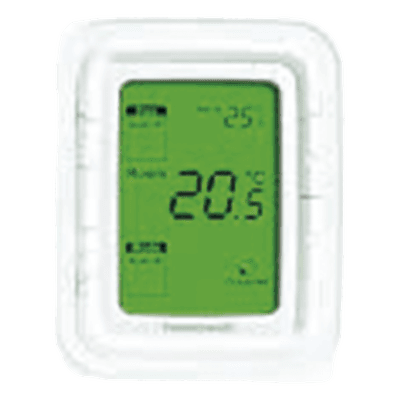 Termostato digital vertical para fan and coil de 2 y 4 tubos, control de ventilador de 3 velocidades, 120 VCA, pantalla LCD con luz de fondo verde
